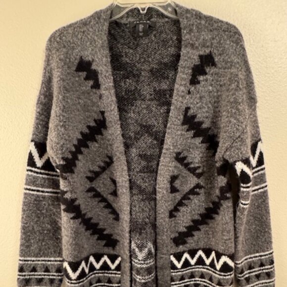 Women's Aztec Style Cardigan Sweater - Small - Picture 2 of 7